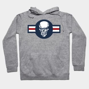 Military aircraft roundel emblem with skull illustration Hoodie